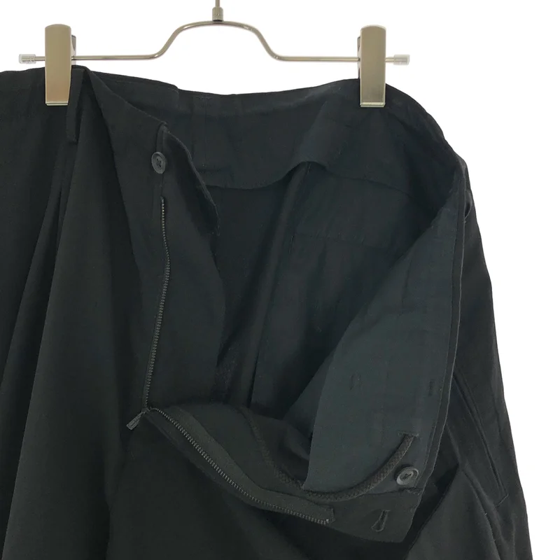 YOHJI YAMAMOTO POUR HOMME / ヨウジヤマモトプールオム | 2022SS | フラシ付 ウールギャバジン パンツ HG-P59-100 | 3 | メンズ