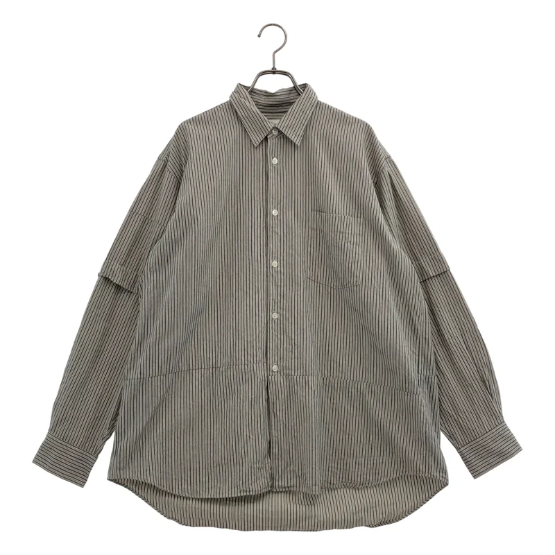 COMME des GARCONS SHIRT / コムデギャルソンシャツ | 1990s | コットン ストライプ 切替 レギュラーカラーシャツ | M | メンズ