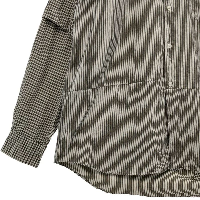 COMME des GARCONS SHIRT / コムデギャルソンシャツ | 1990s | コットン ストライプ 切替 レギュラーカラーシャツ | M | メンズ