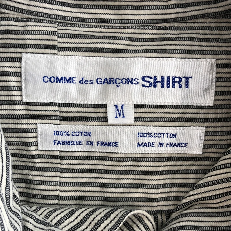COMME des GARCONS SHIRT / コムデギャルソンシャツ | 1990s | コットン ストライプ 切替 レギュラーカラーシャツ | M | メンズ