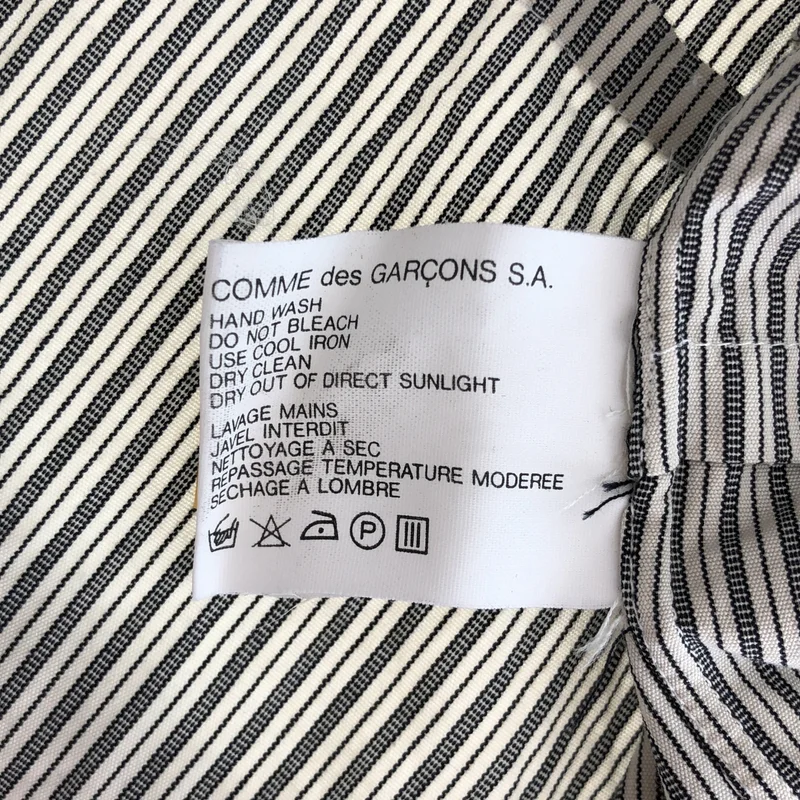 COMME des GARCONS SHIRT / コムデギャルソンシャツ | 1990s | コットン ストライプ 切替 レギュラーカラーシャツ | M | メンズ