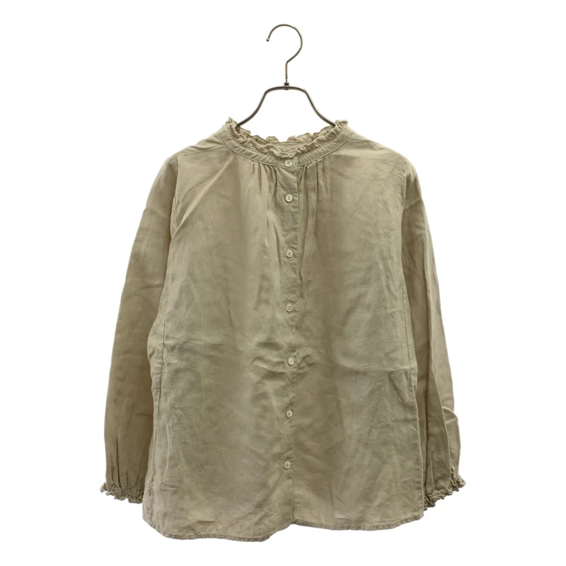 nest robe / ネストローブ | リネン バックボタン ギャザー ブラウス | F | レディース