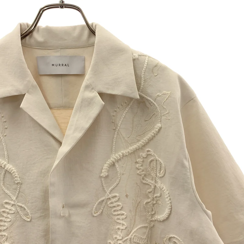 MURRAL / ミューラル | 2025SS | Cucurbita embroidered shirt エンブロイダリー オープンカラーシャツ | F | レディース