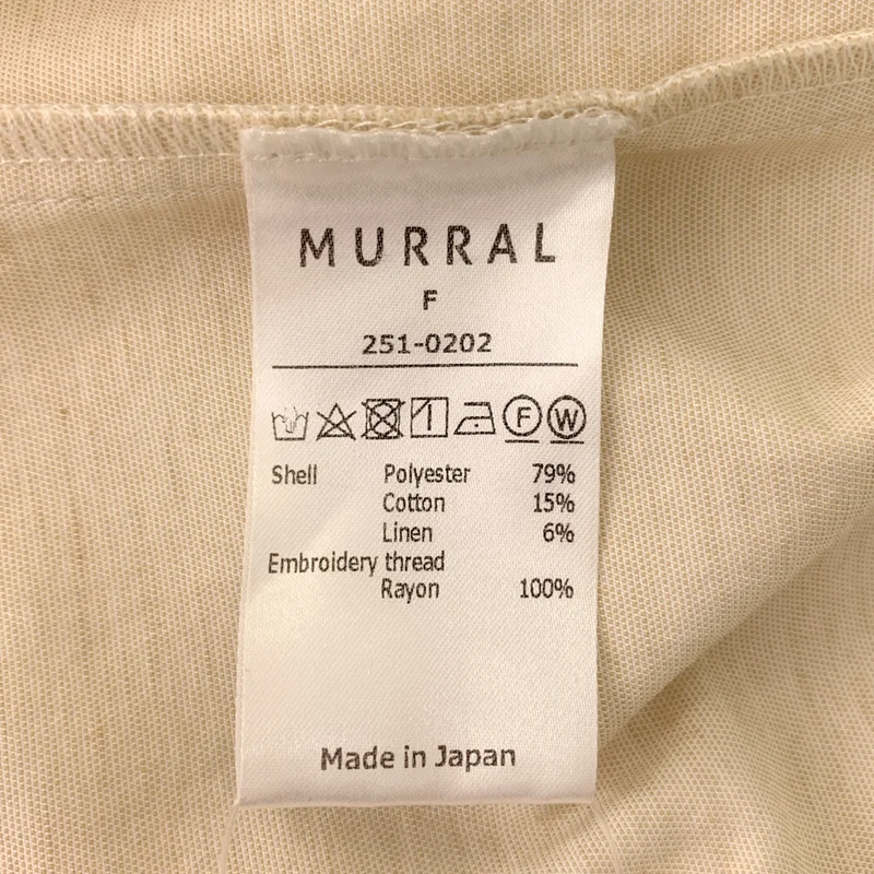 MURRAL / ミューラル | 2025SS | Cucurbita embroidered shirt エンブロイダリー オープンカラーシャツ | F | レディース