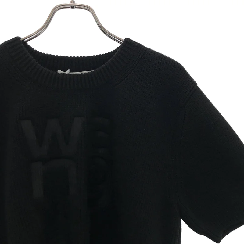 ALEXANDER WANG / アレキサンダーワン | Debossed Stacked Logo SS Tee ロゴ ニット | M | レディース