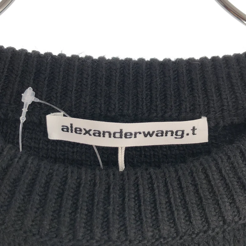 ALEXANDER WANG / アレキサンダーワン | Debossed Stacked Logo SS Tee ロゴ ニット | M | レディース