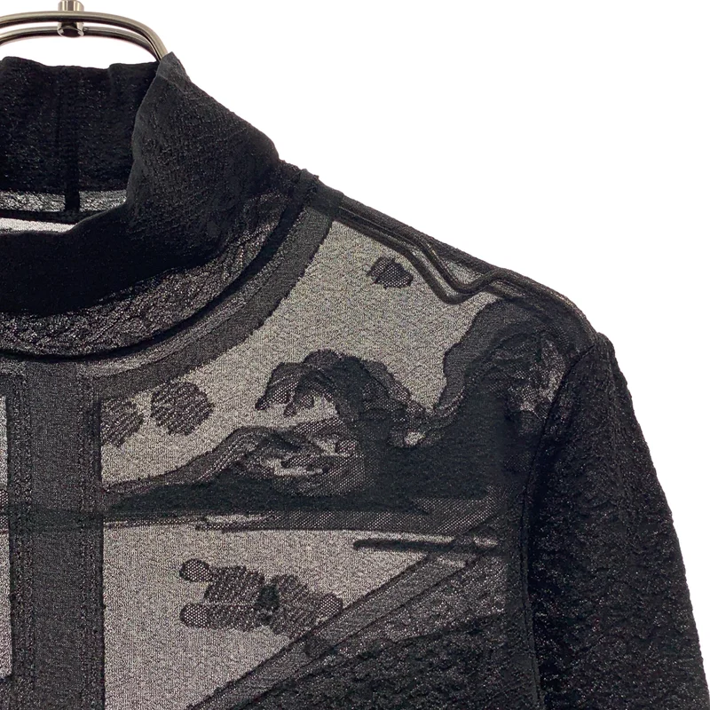 Mame Kurogouchi / マメクロゴウチ | 2024SS | Landscape Graphic Sheer Knitted High Neck Top トップス | 2 | レディース