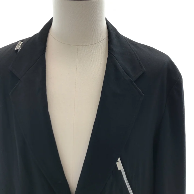 YOHJI YAMAMOTO POUR HOMME / ヨウジヤマモトプールオム | 2022SS | ウールギャバ ファスナー ロングジャケット | 3 | メンズ