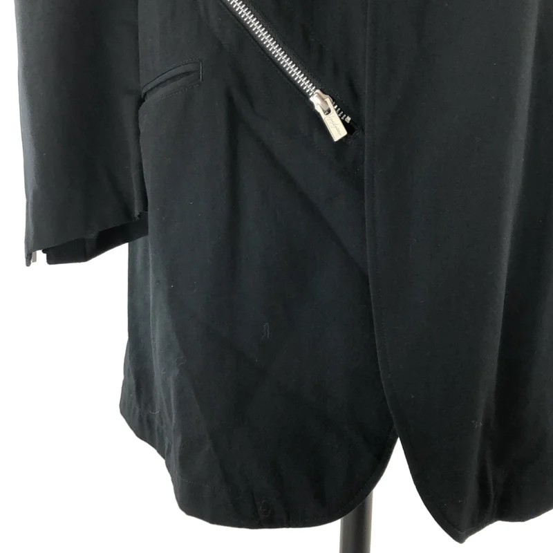 YOHJI YAMAMOTO POUR HOMME / ヨウジヤマモトプールオム | 2022SS | ウールギャバ ファスナー ロングジャケット | 3 | メンズ