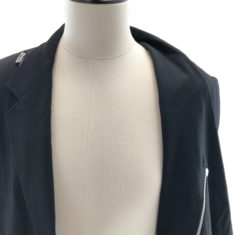 YOHJI YAMAMOTO POUR HOMME / ヨウジヤマモトプールオム | 2022SS | ウールギャバ ファスナー ロングジャケット | 3 | メンズ