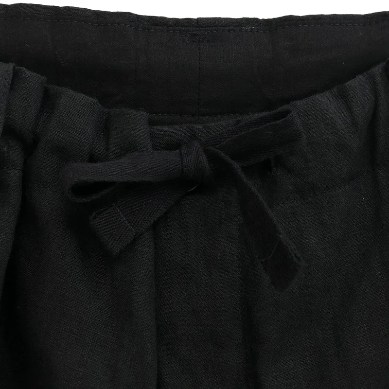 Y's for men / ワイズフォーメンヨウジヤマモト | 2025SS | 120％LINO / LINEN STRING PANTS / WITH SIDE OUT POCKET / ドローストリング ワイド バルーン カーゴパンツ | 2 | メンズ