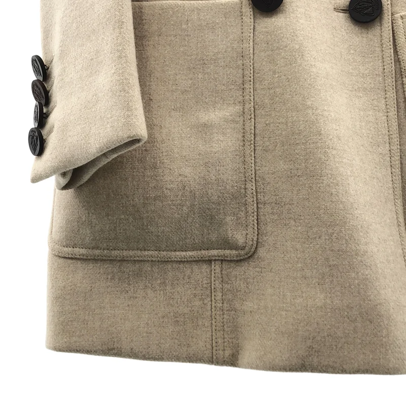 GUCCI / グッチ | カシミヤ混 フォックスファー ピーコート | 38 | レディース