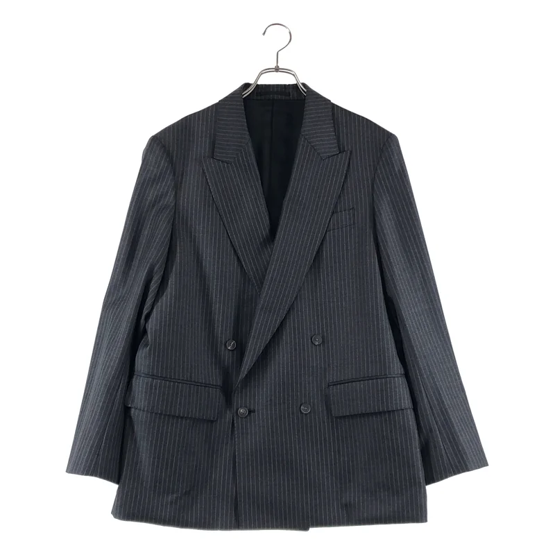 EDIFICE LA BOUCLE / エディフィスラブークル | 2022AW | ERMENEGILDO ZEGNA ウール シルク ストライプ ダブルブレスト テーラードジャケット | 1 | メンズ