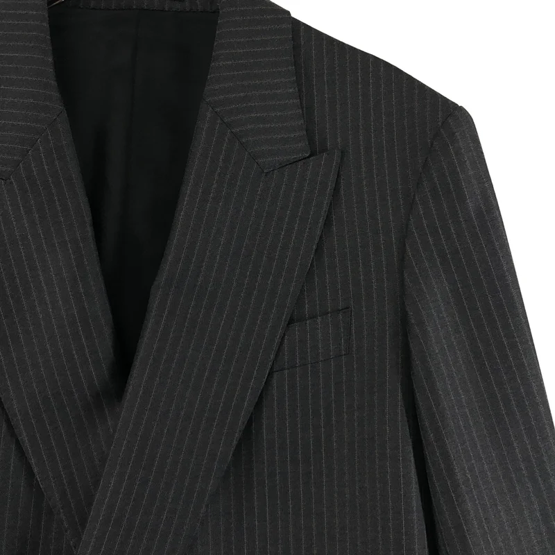 EDIFICE LA BOUCLE / エディフィスラブークル | 2022AW | ERMENEGILDO ZEGNA ウール シルク ストライプ ダブルブレスト テーラードジャケット | 1 | メンズ