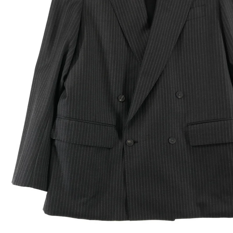 EDIFICE LA BOUCLE / エディフィスラブークル | 2022AW | ERMENEGILDO ZEGNA ウール シルク ストライプ ダブルブレスト テーラードジャケット | 1 | メンズ