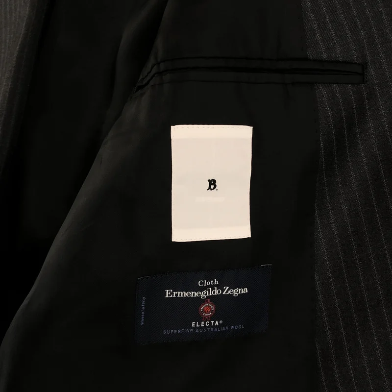 EDIFICE LA BOUCLE / エディフィスラブークル | 2022AW | ERMENEGILDO ZEGNA ウール シルク ストライプ ダブルブレスト テーラードジャケット | 1 | メンズ