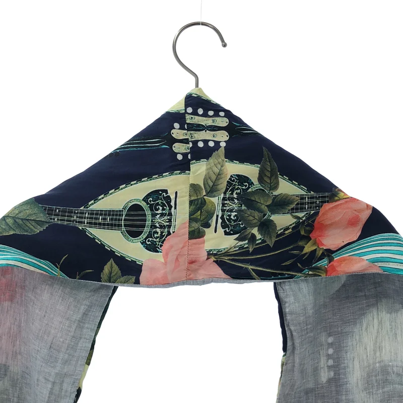 GEOFFREY B.SMALL / ジェフリーBスモール | silk handmade trapezoid scarf / 総柄 シルク ストール スカーフ |