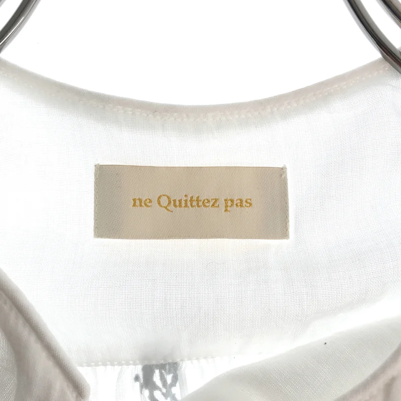 ne Quittez pas / ヌキテパ | Cotton Voile Foil Flower Print Gather Blouse / 箔プリント ギャザーブラウス |