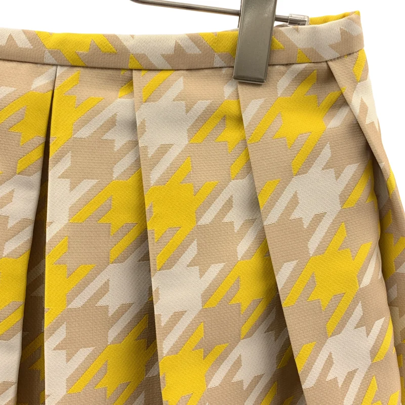 MARNI / マルニ | 千鳥格子 切り替え プリーツ ボリュームスカート | 42 | レディース