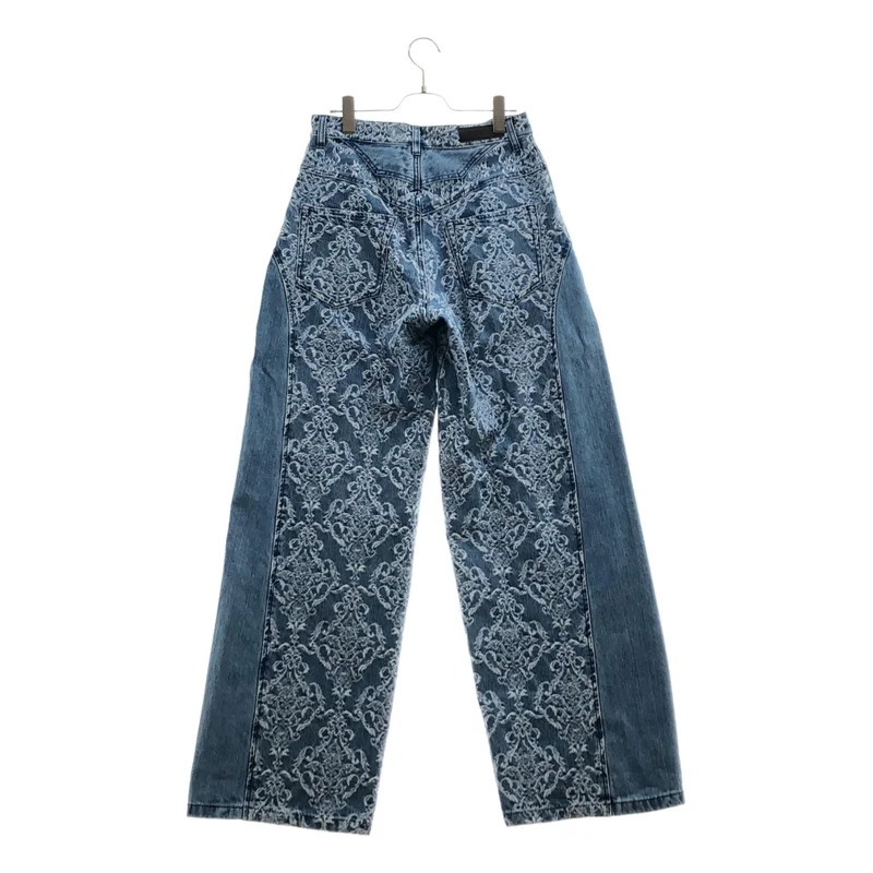 FETICO / フェティコ | 2026AW | DAMASK-JAQUARD DENIM CURVE-FIT HIGH-RISE JEANS パンツ | 40 | レディース