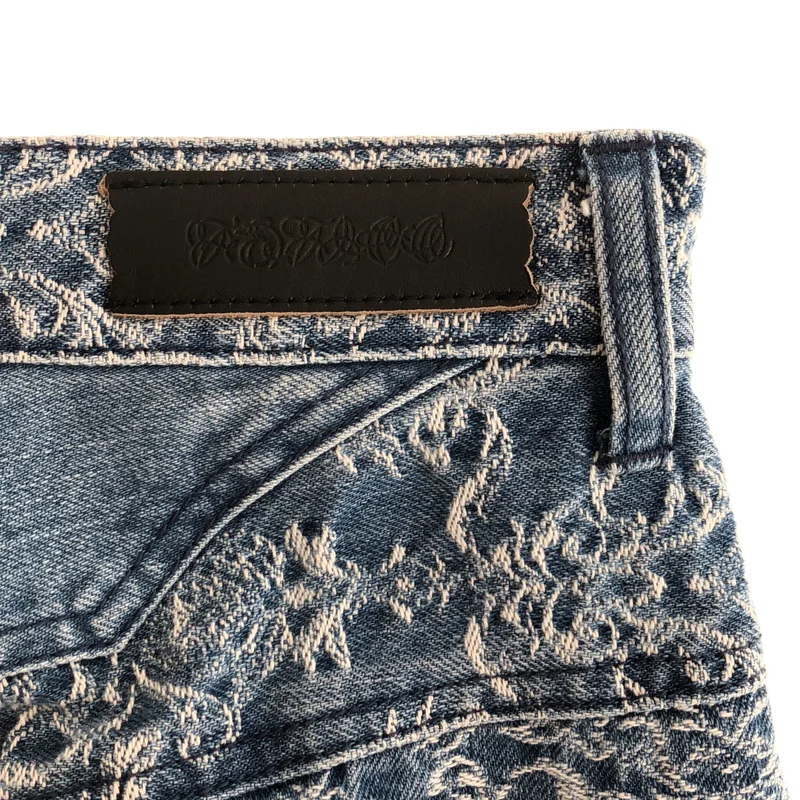 FETICO / フェティコ | 2026AW | DAMASK-JAQUARD DENIM CURVE-FIT HIGH-RISE JEANS パンツ | 40 | レディース