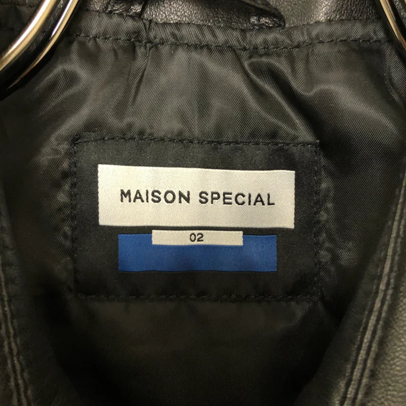Maison Special / メゾンスペシャル | Sheep Leather Single Collard Blouson シープレザーシングルカラーブルゾン ジャケット | 2 | メンズ