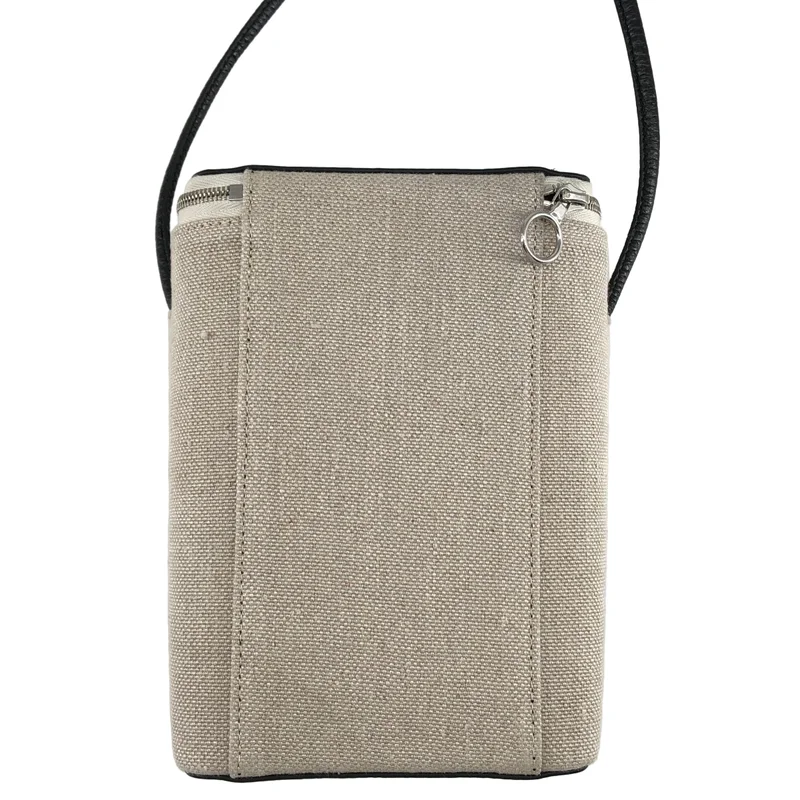 aeta / アエタ | × Edition / 別注 レザー リネンコンビ ボックスショルダーバッグ |