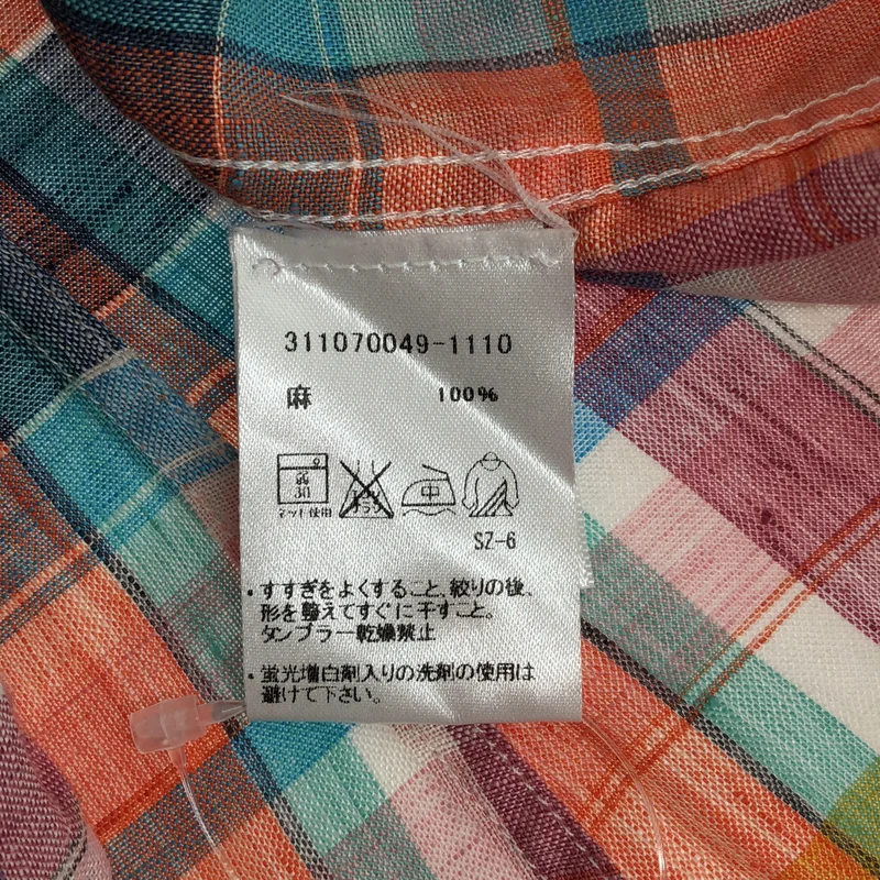 Frank&Eileen / フランクアンドアイリーン | リネン チェックシャツ | XXS | レディース