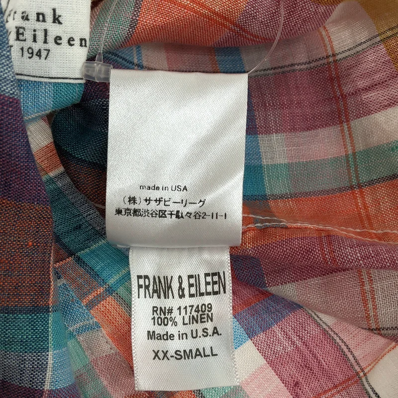 Frank&Eileen / フランクアンドアイリーン | リネン チェックシャツ | XXS | レディース