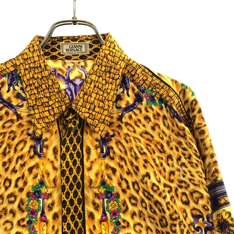 Gianni Versace / ジャンニヴェルサーチ | シルク レオパード柄 シャツ |