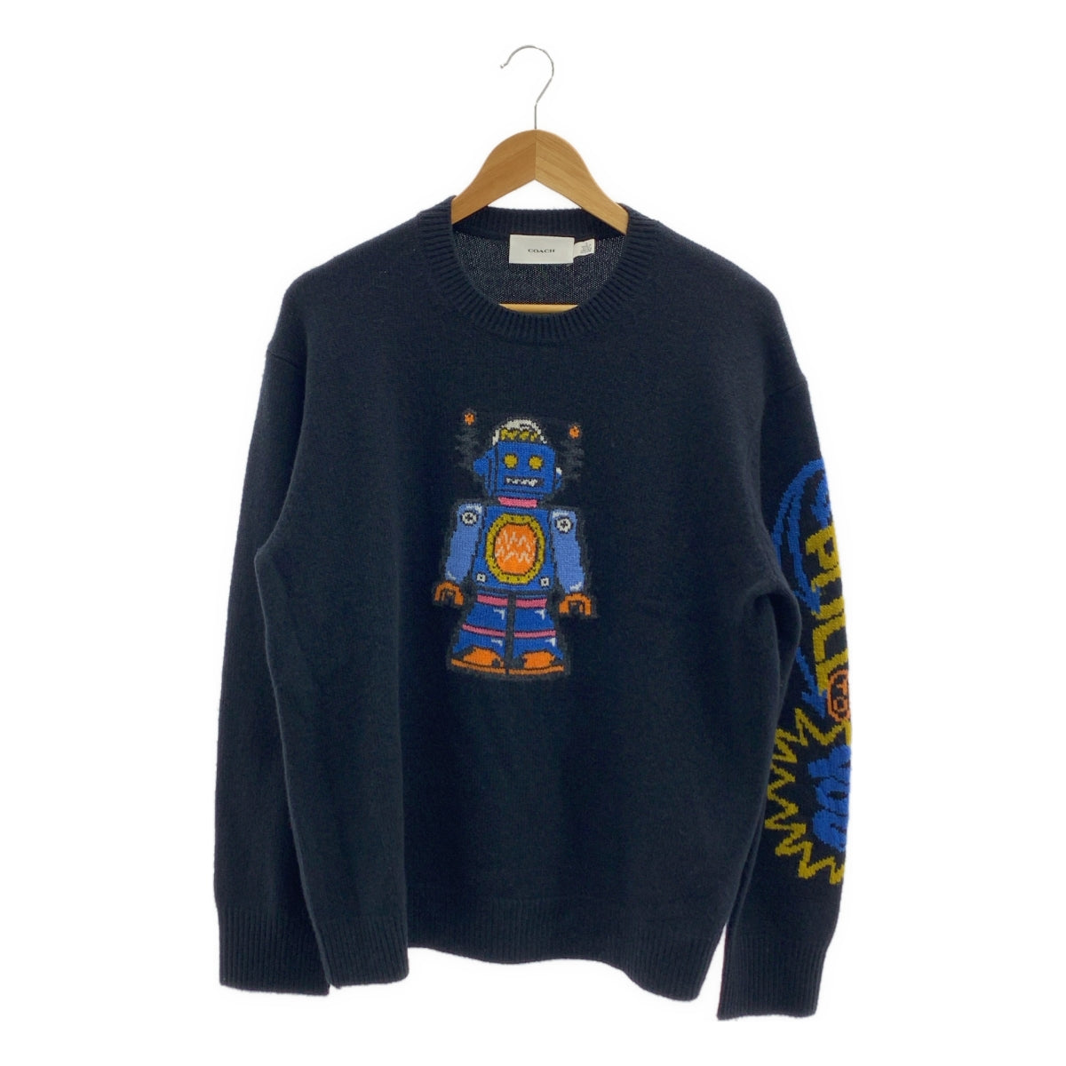 COACH / コーチ | 2023AW | コズミック ウール カシミヤ クルーネックニット | S | ブラック | メンズ COACH / コーチ | 2023AW | コズミック ウール カシミヤ クルーネック