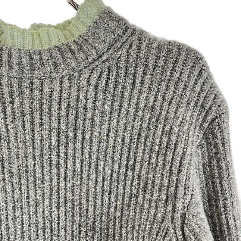 JIL SANDER / ジルサンダー | by raf simons / ウール カシミヤ レイヤード リブ ニット | 50 | メンズ