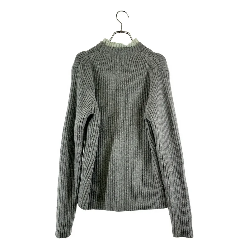 JIL SANDER / ジルサンダー | by raf simons / ウール カシミヤ レイヤード リブ ニット | 50 | メンズ