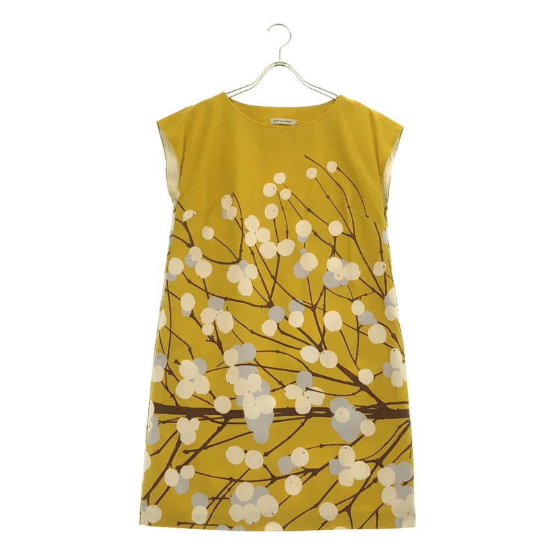 marimekko / マリメッコ | フワラープリント ノースリーブワンピース | 38 | レディース