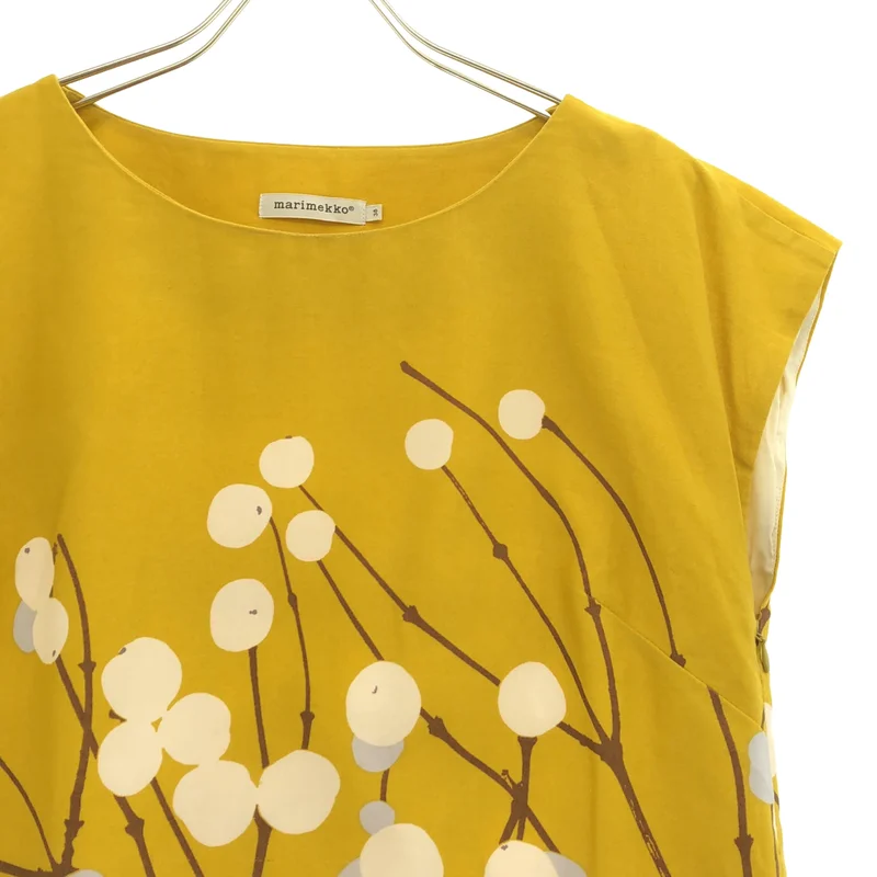 marimekko / マリメッコ | フワラープリント ノースリーブワンピース | 38 | レディース