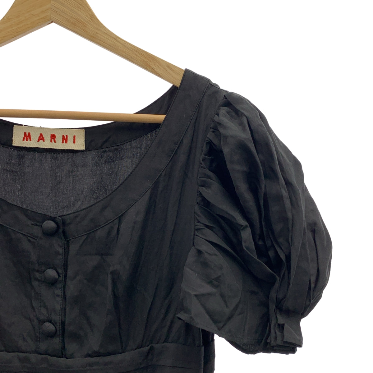 MARNI / マルニ | シルク パフスリーブ タック バルーン 半袖