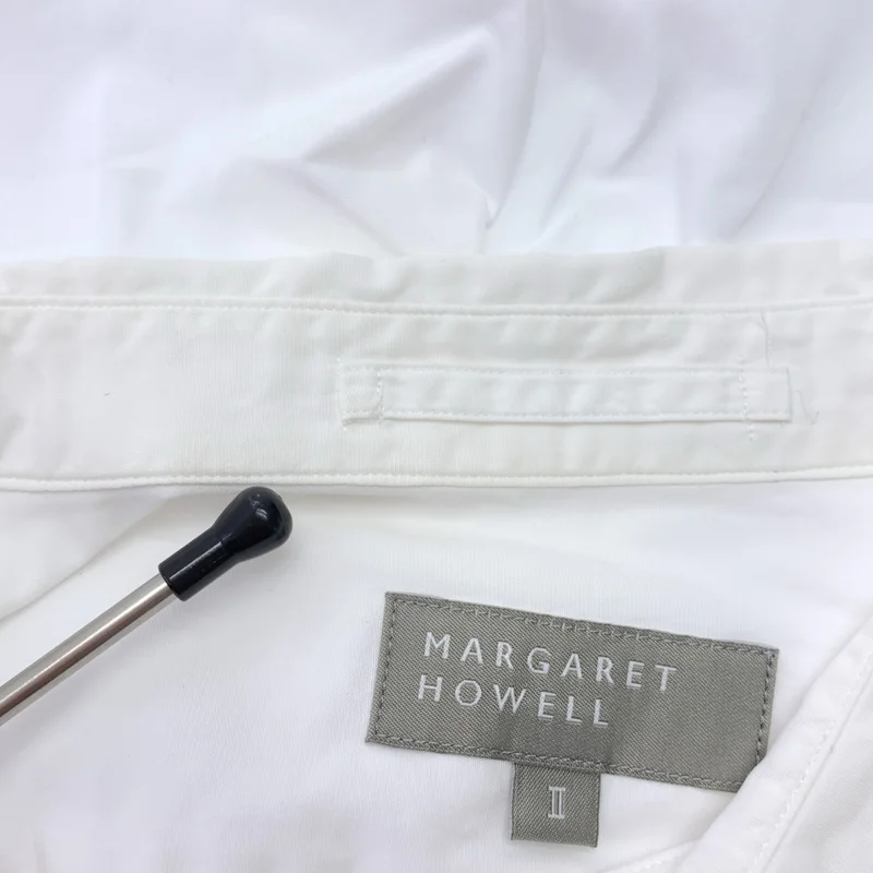 MARGARET HOWELL / マーガレットハウエル | コットン 丸襟 シャツ ブラウス | 2 | レディース