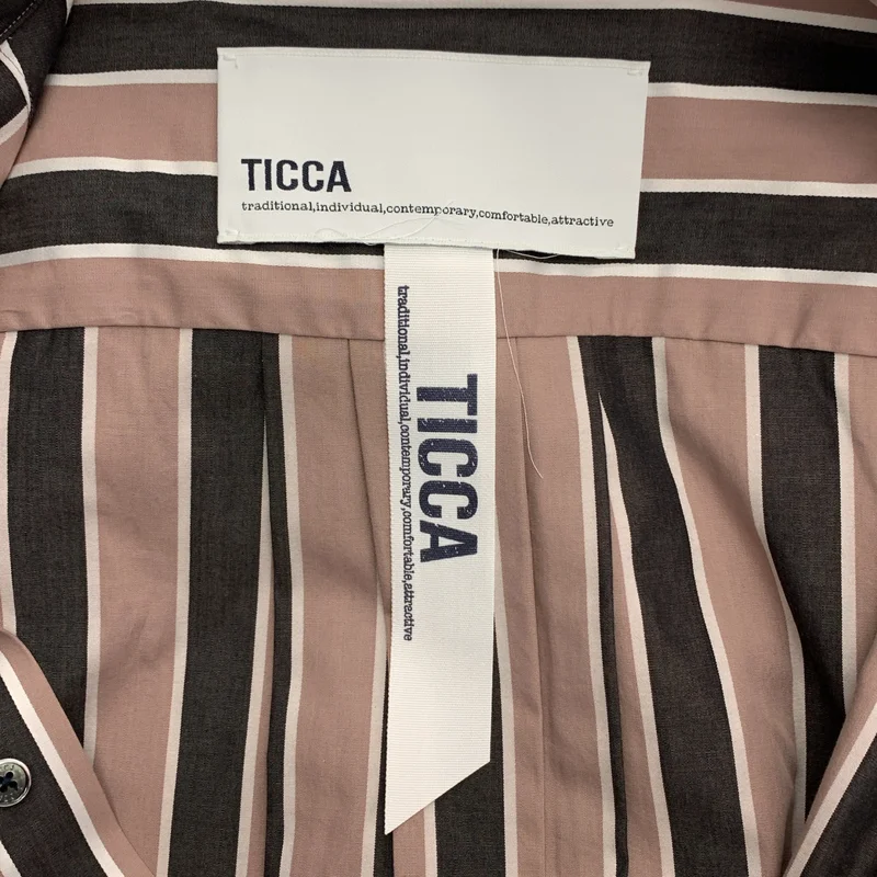 TICCA / ティッカ | ノーカラースクエアビッグロングシャツ | F | レディース