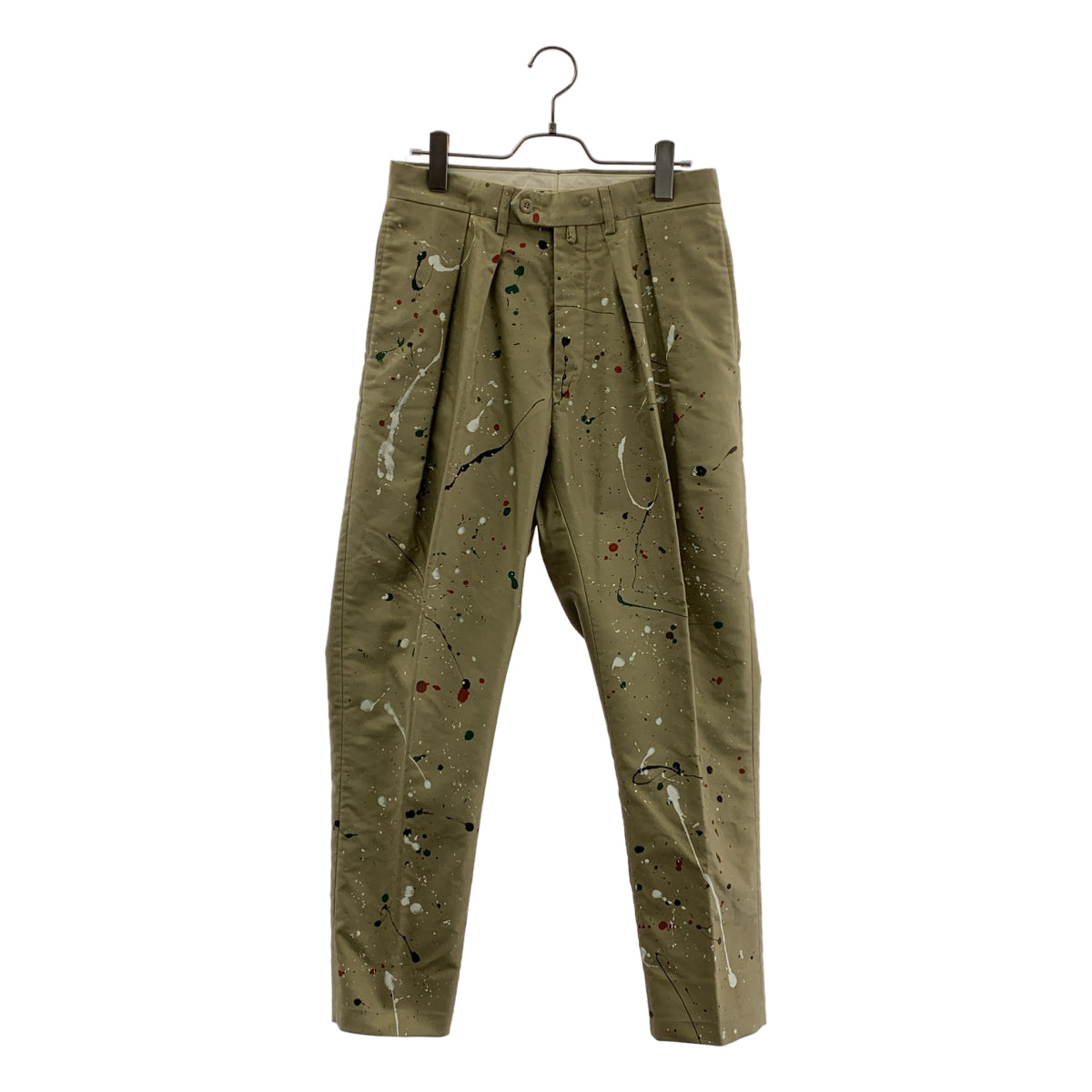 【美品・裾未処理】ニート・チノパンツ・トラウザーパンツ・２タック・44 美品】 NEAT / ニート | Paint Chino Pants ペイント加工 2タック