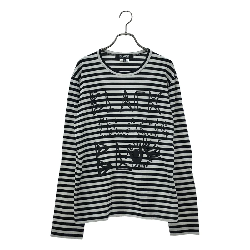 BLACK COMME des GARCONS / ブラックコムデギャルソン | 2025AW | ボーダープリント Tシャツ_長袖 1P-T505 | L | レディース