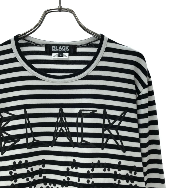 BLACK COMME des GARCONS / ブラックコムデギャルソン | 2025AW | ボーダープリント Tシャツ_長袖 1P-T505 | L | レディース