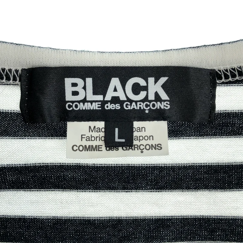 BLACK COMME des GARCONS / ブラックコムデギャルソン | 2025AW | ボーダープリント Tシャツ_長袖 1P-T505 | L | レディース