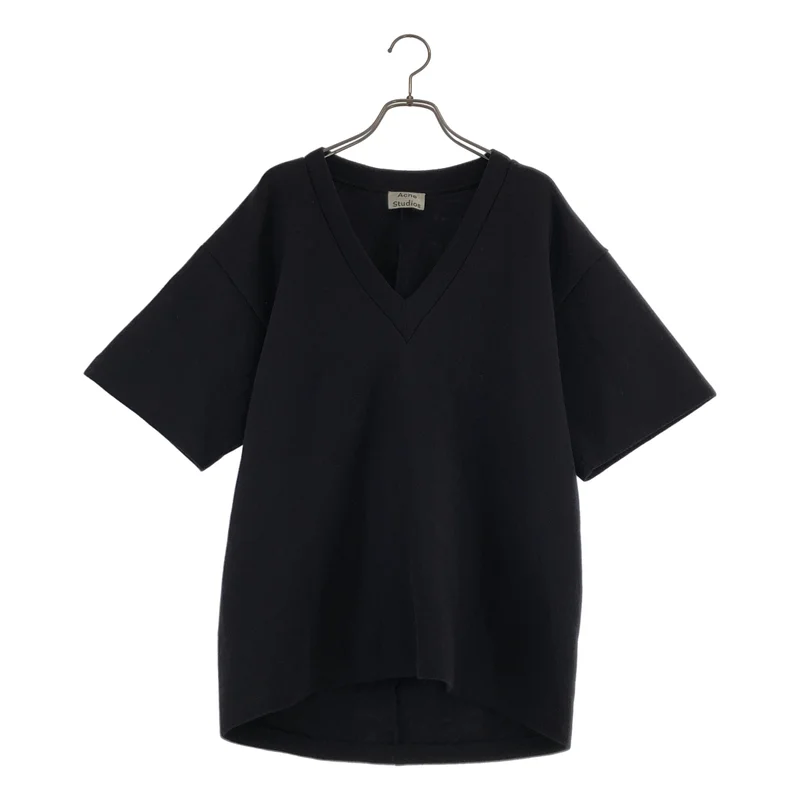 Acne Studios / アクネストゥディオズ | Vネック 半袖スウェット Tシャツ | XS | レディース