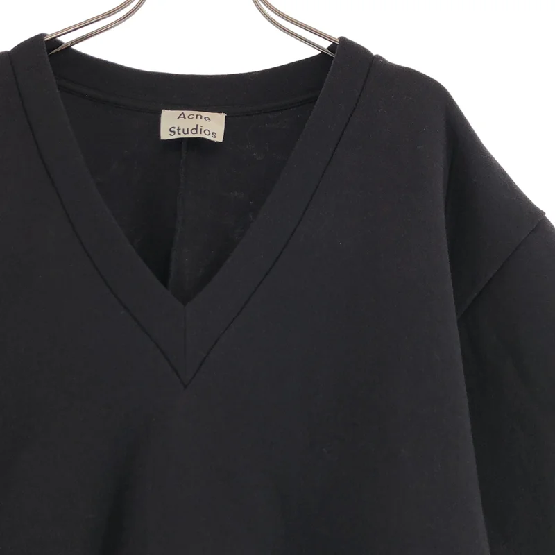 Acne Studios / アクネストゥディオズ | Vネック 半袖スウェット Tシャツ | XS | レディース