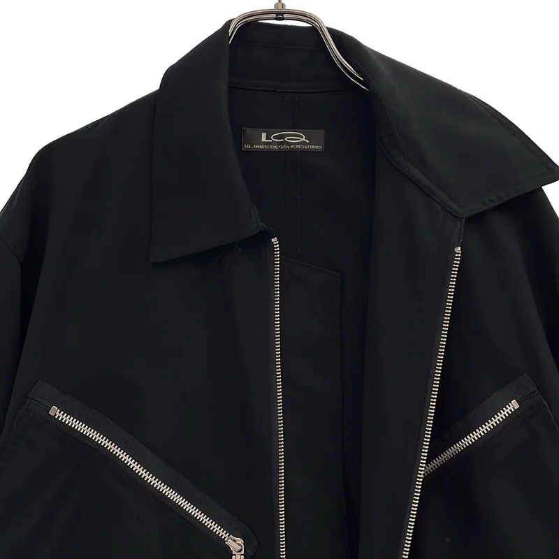 L.Q. Y's for men / エルキュー ワイズフォーメン | 1990s | ウールギャバジン ジップデザイン ジャンプスーツ | M | メンズ