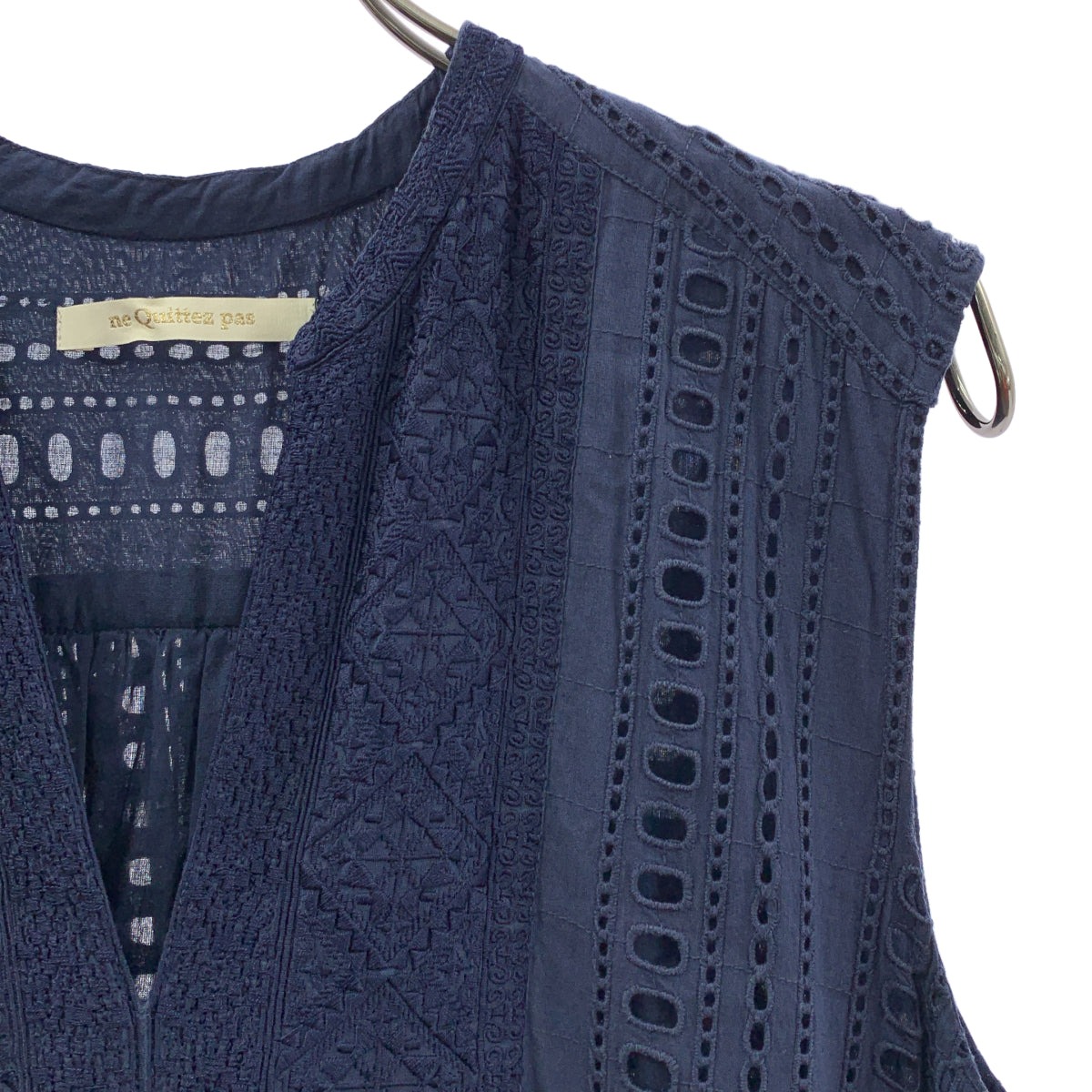 ne Quittez pas / ヌキテパ | 2025SS | Stripe Cutwork Embroidery