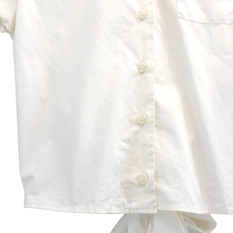 MM6 Maison Margiela / エムエムシックスメゾンマルジェラ | 変形 シャツ_半袖 S32DL0151 | 36 | レディース