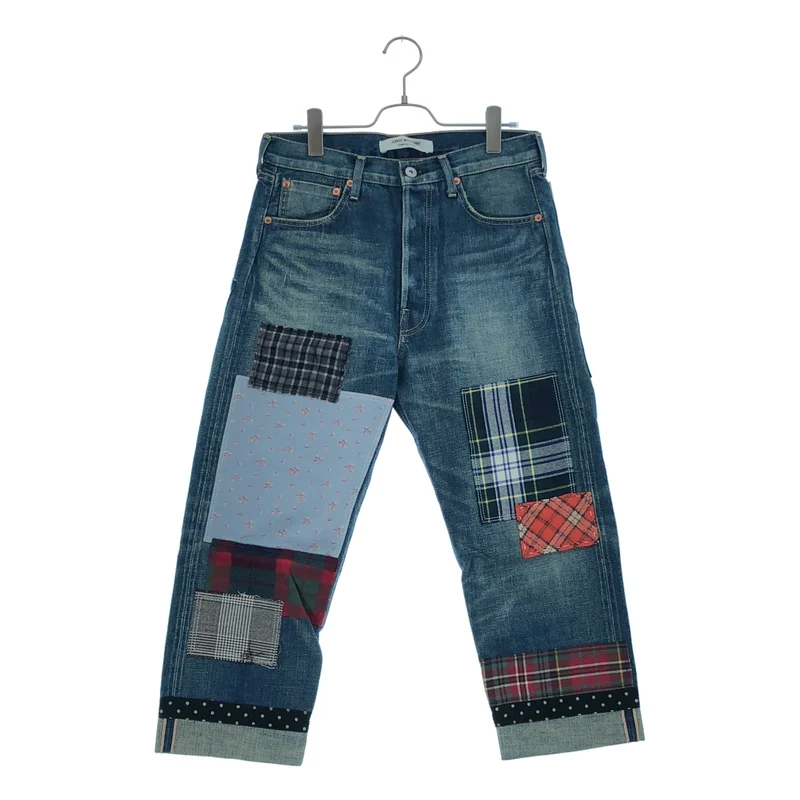 JUNYA WATANABE COMME des GARCONS / ジュンヤワタナベ | 2013AW | パッチワーク ボタンフライ デニムパンツ | XS | メンズ