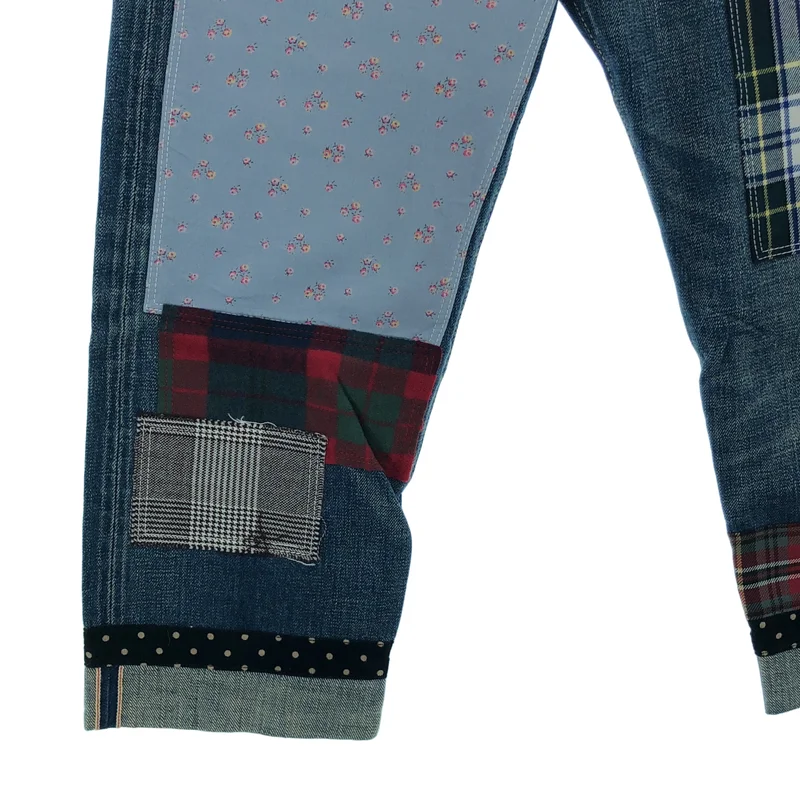 JUNYA WATANABE COMME des GARCONS / ジュンヤワタナベ | 2013AW | パッチワーク ボタンフライ デニムパンツ | XS | メンズ
