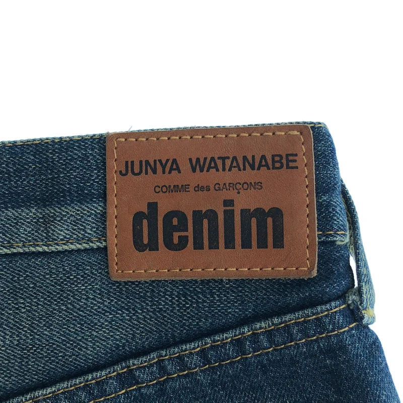 JUNYA WATANABE COMME des GARCONS / ジュンヤワタナベ | 2013AW | パッチワーク ボタンフライ デニムパンツ | XS | メンズ